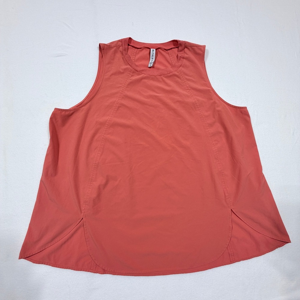 Athleta Shirt Top Plus Size 3X Orange Sleeveless Tank Tunic